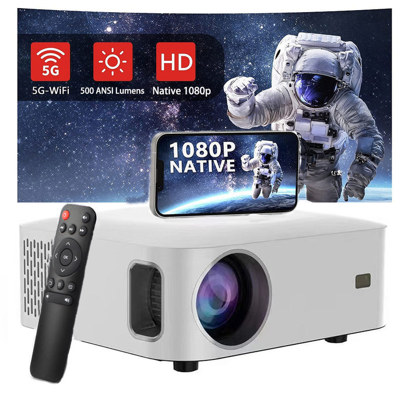 Proiettore intelligente portatile di 200W resistente, schermo LCD da 5,0 pollici, mini-proiettore leggero per cinema domestico