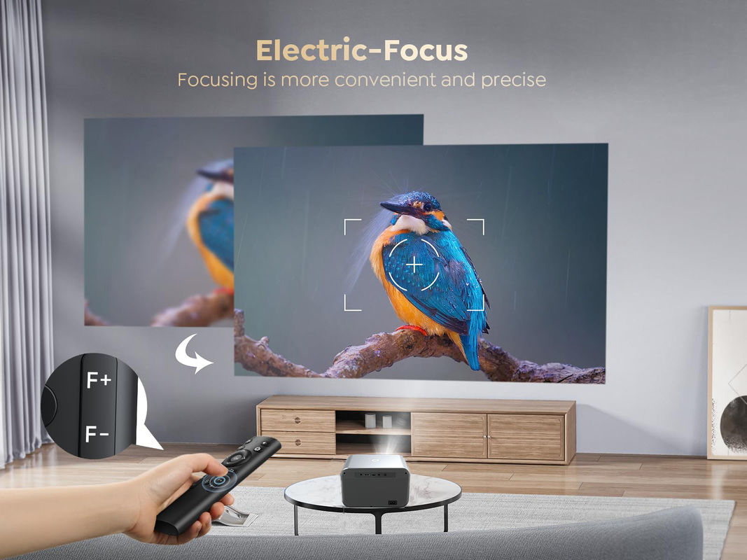 Android 9.0 Nuovo prodotto Focus elettrico LED+LCD HDMI Projector 200 lumens