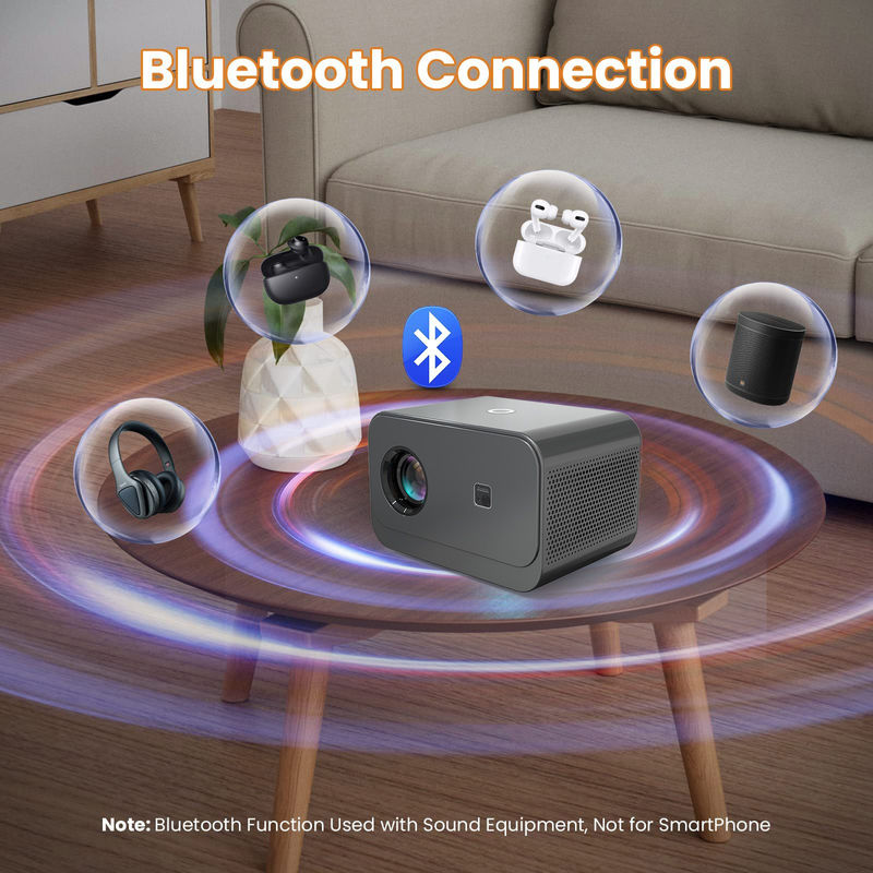 Android 9.0 Nuovo prodotto Focus elettrico LED+LCD HDMI Projector 200 lumens