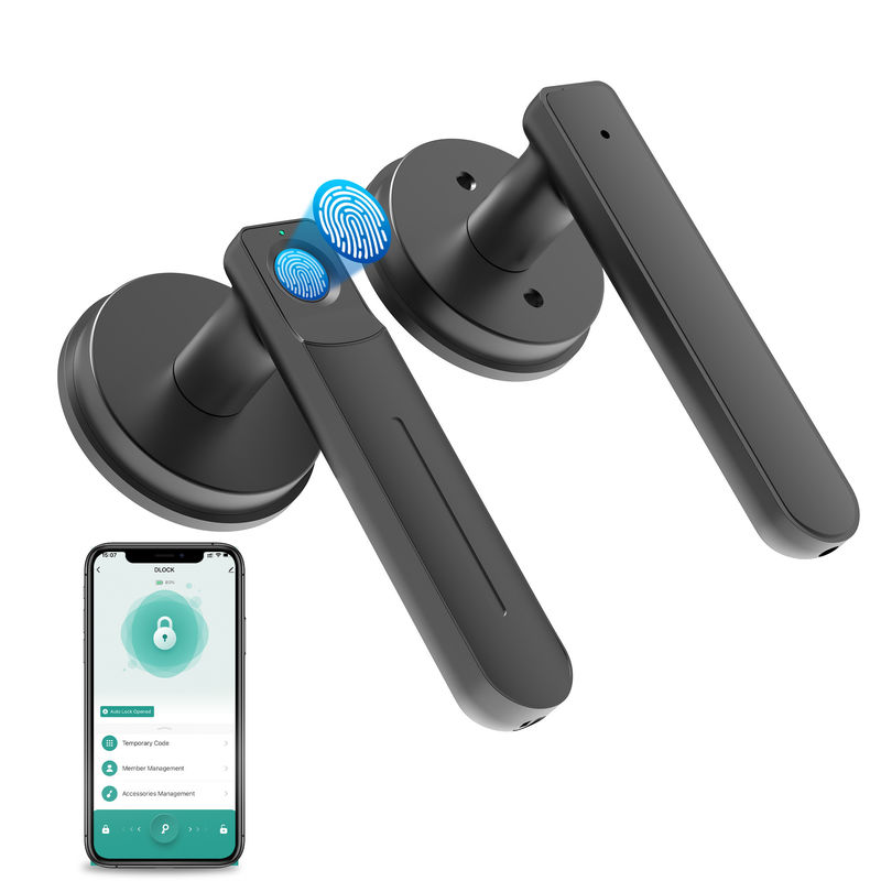 App Function, Smart Fingerprint Door Lock, Keyless Door Lock con maniglia, Room Door Lock per camera da letto / ufficio