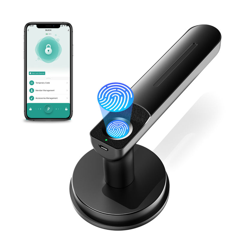 App Function, Smart Fingerprint Door Lock, Keyless Door Lock con maniglia, Room Door Lock per camera da letto / ufficio