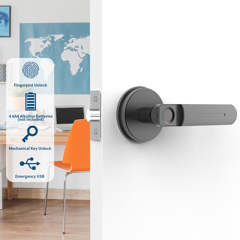 Serratura porta camera senza chiave, funzione Smart App, serratura porta impronte digitali, per camera da letto / ufficio