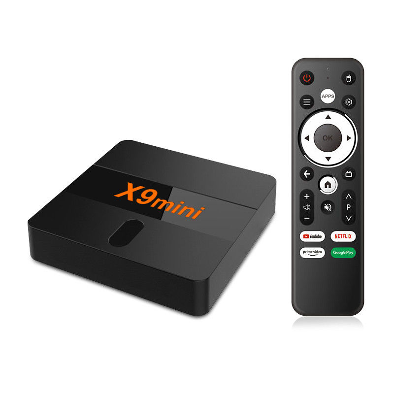 Android 9.0 TV Box Controllo remoto IR vocale 1GB/8GB Supporto Smart APP