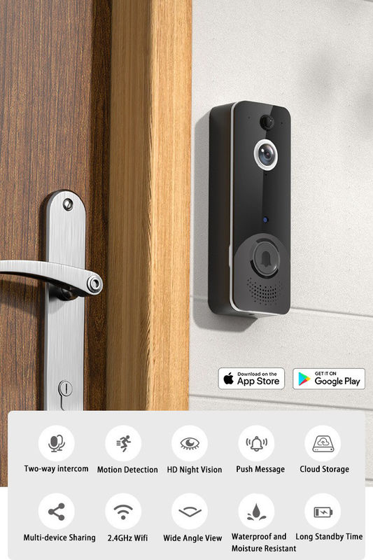 App Smart Wireless Ring Campanella con Chime 140 gradi Grande angolo a bassa potenza Campanella video