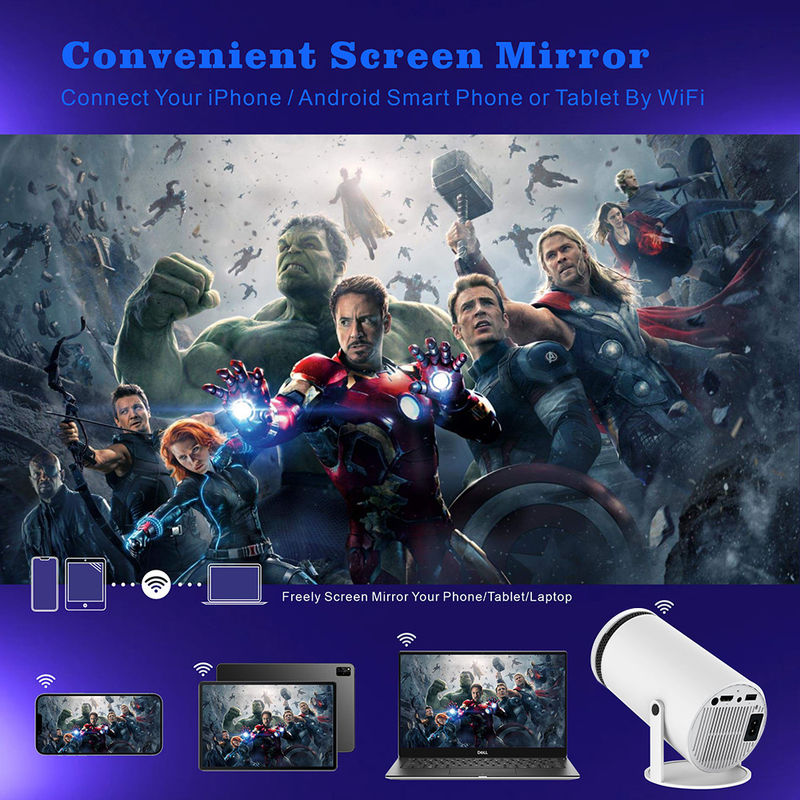Proiettore Home Theater Android 11.0 HY300 Scopo multimediale 150 ANSI lumen 60W HDMI