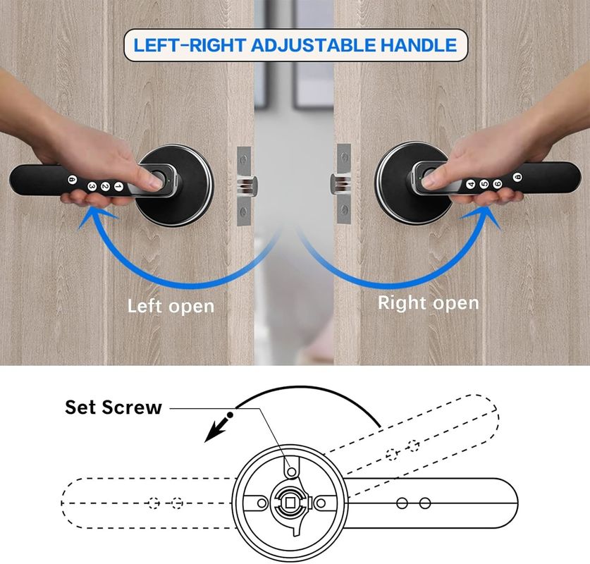 Foxgard T01 Smart Door Lock ️ Entry senza chiave, lega di zinco, impronte digitali e controllo app, per la sicurezza domestica e dell'ufficio